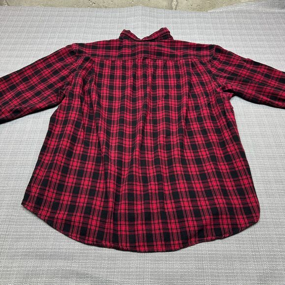 Duluth Trading Shirt Mens XXL Red Plaid Free Swingin' Cabincore Woodsy Camping - Picture 6 of 9